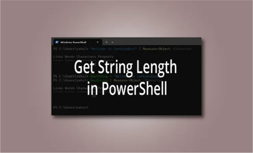 Get string length in powershell