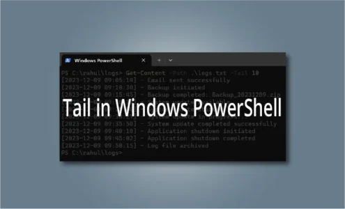 Tail in Windows PowerShell